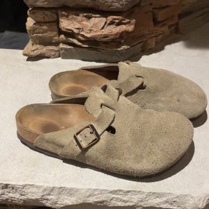 Birkenstock Tan Suede Mules